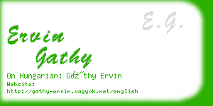 ervin gathy business card